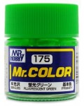 Акрилна боя Mr. Hobby - Mr. Color, C-175 Fluorescent Green, 10 ml