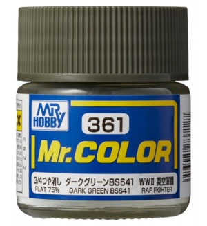 Акрилна боя Mr. Hobby - Mr. Color, C-361 Dark Green BS641, 10 ml