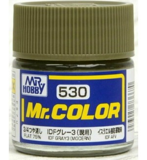 Акрилна боя Mr. Hobby - Mr. Color, C-530 IDF Gray 3 (Modern), 10 ml Акрилна боя Mr. Hobby - Mr. Color, C-530 IDF Gray 3 (Modern), 10 ml