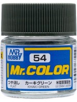 Акрилна боя Mr. Hobby - Mr. Color, C-54 Flat Khaki Green, 10 ml Акрилна боя Mr. Hobby - Mr. Color, C-54 Flat Khaki Green, 10 ml