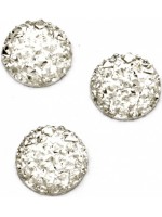 Акрилни камъчета за лепене Ем Арт - Кръгла форма с релеф, 12 mm (20 бр.)