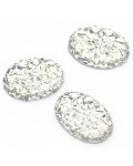 Акрилни камъчета за лепене Ем Арт - Овална форма с релеф, 10 x 14 mm (20 бр.)