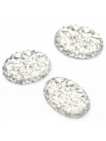 Акрилни камъчета за лепене Ем Арт - Овална форма с релеф, 10 x 14 mm (20 бр.)