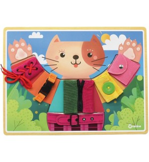 Активна дъска за основни умения Andreu Toys - Облечи котето Активна дъска за основни умения Andreu Toys - Облечи котето