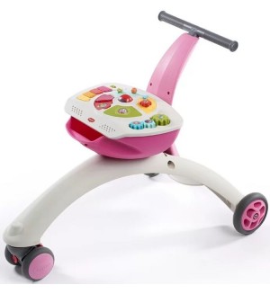 Активно-двигателна играчка 5 в 1 Tiny Love - Walk Behind & Ride-on, розова
