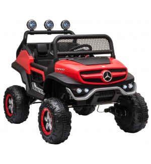 Акумулаторен джип Chipolino - Mercedes Unimog, червен