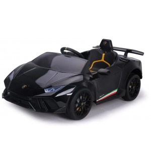 Акумулаторна кола Chipolino - Lamborghini Huracan, черна, с EVA гуми