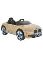 Акумулаторна кола Moni Toys - BMW i4, бежова