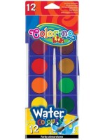Акварелни бои Colorino Kids - 12 цвята, голяма кутия