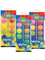 Акварелни бои Colorino Kids - 12 цвята, голяма кутия, асортимент