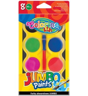Акварелни бои Colorino Kids - Jumbo, 8 цвята