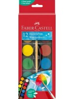 Акварелни бои Faber-Castell - 12 цвята, малка кутия