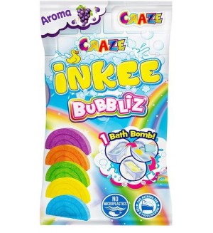Ароматна бомбичка за баня Craze Inkee - Разноцветна дъга, aсортимент