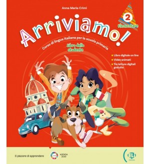 Arriviamo! 2 Libro Studente + Libro Digitale / Италиански език - ниво A1: Учебник с онлайн материали