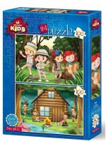 Пъзел Art Puzzle 2 в 1 - Лагерът на скаутите