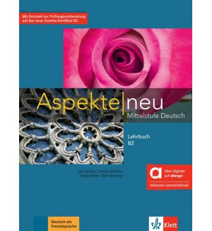 Aspekte neu B2 Mittelstufe Deutsch Lehrbuch Hybride Ausgabe / Немски език - ниво B2: Учебник + код