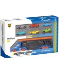 Автовоз Felyx Toys - С повдигаща се платформа и 6 коли