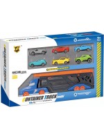Автовоз Felyx Toys - С повдигаща се платформа и 6 коли