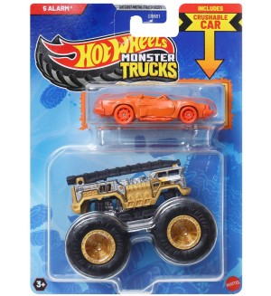 Бъги Hot Wheels Monster Trucks - 5 Alarm, с бонус количка, 1:64