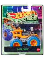 Бъги Hot Wheels Monster Trucks Glow in the Dark - Loco Punk, 1:64