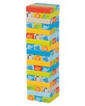 Балансираща игра Goki - Tumbling Tower, с животински мотиви, 55 части