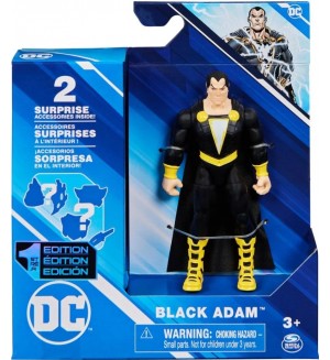 Базова eкшън фигура Spin Master DC - Black Adam, с изненади, 10 cm