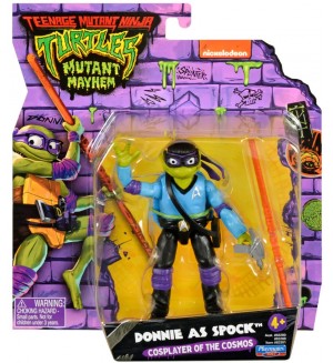 Базова eкшън фигура TMNT Mutant Mayhem - Костенурка нинджа Пълен хаос, Donnie As Spock
