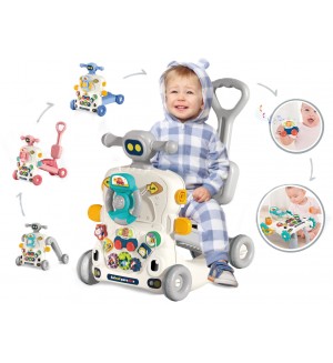 Бебешка играчка за бутане 6 в 1  Chipolino - Multi, интерактивна, сива