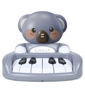 Бебешка музикална играчка Chipolino - Пиано коала, тъмносива