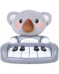 Бебешка музикална играчка Chipolino - Пиано плюшена коала, светлосиво