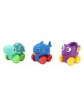 Бебешки играчки за бутане Raya Toys - Коли водни животни, 3 броя