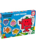 Бебешки пъзел Educa 5 в 1 - Mr. Men 