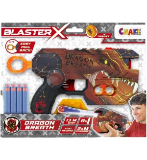 Бластер Craze - Guns Strike, 8 стрели, асортимент