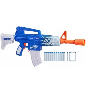Бластер Nerf Fortnite - Blue Shock, с 10 стрели Бластер Nerf Fortnite - Blue Shock, с 10 стрели