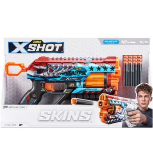 Бластер Zuru X Shot - Skins Griefer, 12 стрели, Асортимент