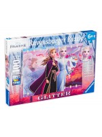 Блестящ пъзел Ravensburger от 100 XXL части - Силата на сестрите, Замръзналото кралство
