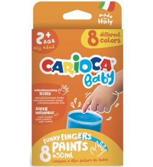 CARIOCA BABY Finger Paints 8 цвята x 50ml 