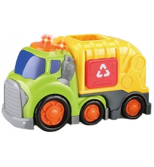 Боклукчийски камион Felyx Toys - Kiddy Go, със светлини и звуци, 19.5 cm Боклукчийски камион Felyx Toys - Kiddy Go, със светлини и звуци, 19.5 cm