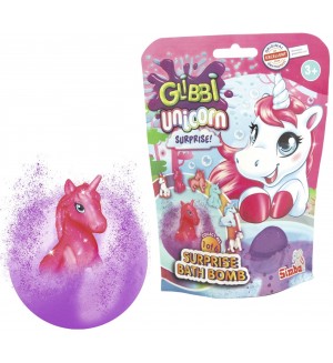 Бомбичка за баня с играчка Simba Toys Glibbi - Еднорог, асортимент