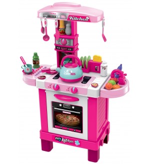 Детска индукционна кухня Buba - С чайник, розова
