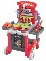 Детска кухня Buba Kitchen little Chef - Червена, 3 в 1