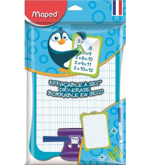 Бяла дъска Maped - 18 х 28 cm, асортимент