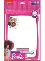 Бяла дъска Maped Barbie - С маркер и гъба
