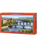 Панорамен пъзел Castorland от 4000 части - Мостовете във Валтава, Прага
