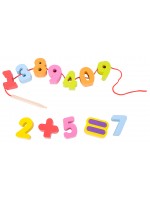 Игра за нанизване Classic World - Дървени цифри Игра за нанизване Classic World - Дървени цифри