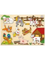 Дървен пъзел с дръжки Woody - Ферма Дървен пъзел с дръжки Woody - Ферма