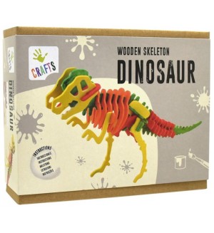 Дървен 3D пъзел Andreu toys - Скелет на динозавър