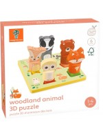 Дървен 3D пъзел Orange Tree Toys - Горски животни