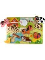 Дървен 3D пъзел Tooky toy - Ферма