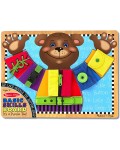 Дървен борд за основни умения Melissa & Doug - Мече
